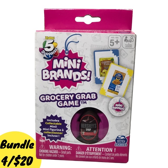mini brands Toys Mini Brands Grocery Grab Game Zuru 5 Surprise Card